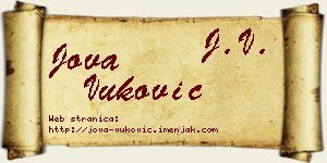 Jova Vuković vizit kartica